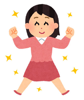 元気な女性のイラスト
