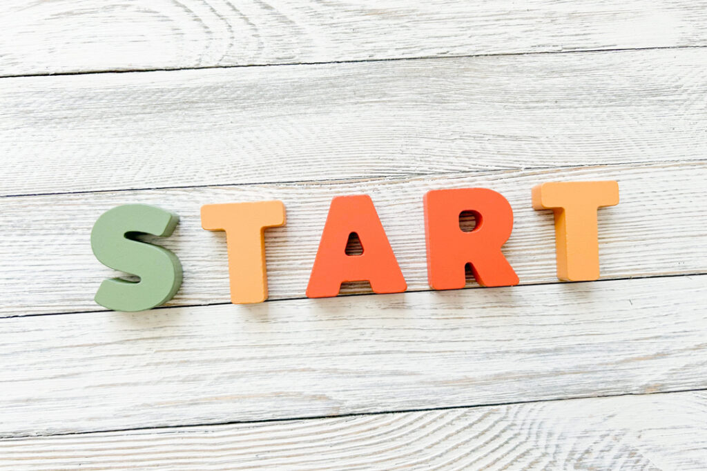 STARTの文字